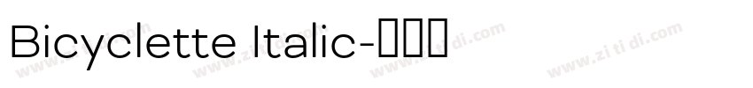 Bicyclette Italic字体转换